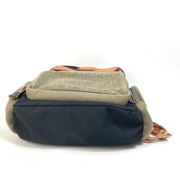 Fendi Backpack Zucca Multi 7 Vz048 Nylon Canvas Black